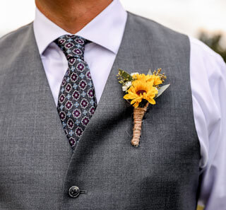 Sunflower boutonniere