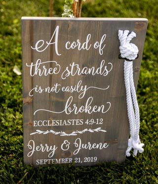 Wedding decoration signage