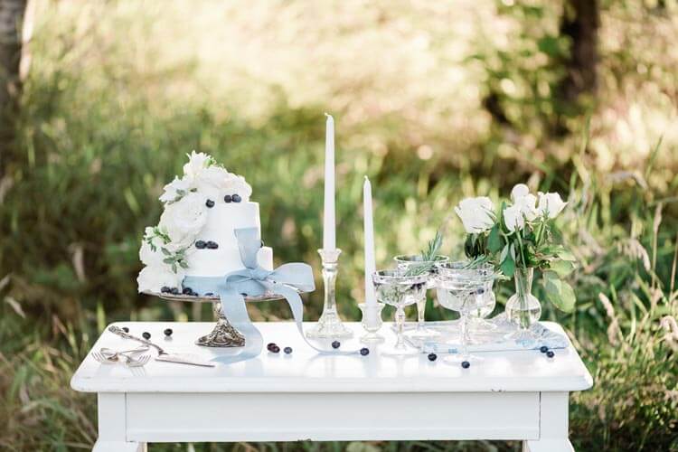 French Countryside Wedding Inspiration Cake Table