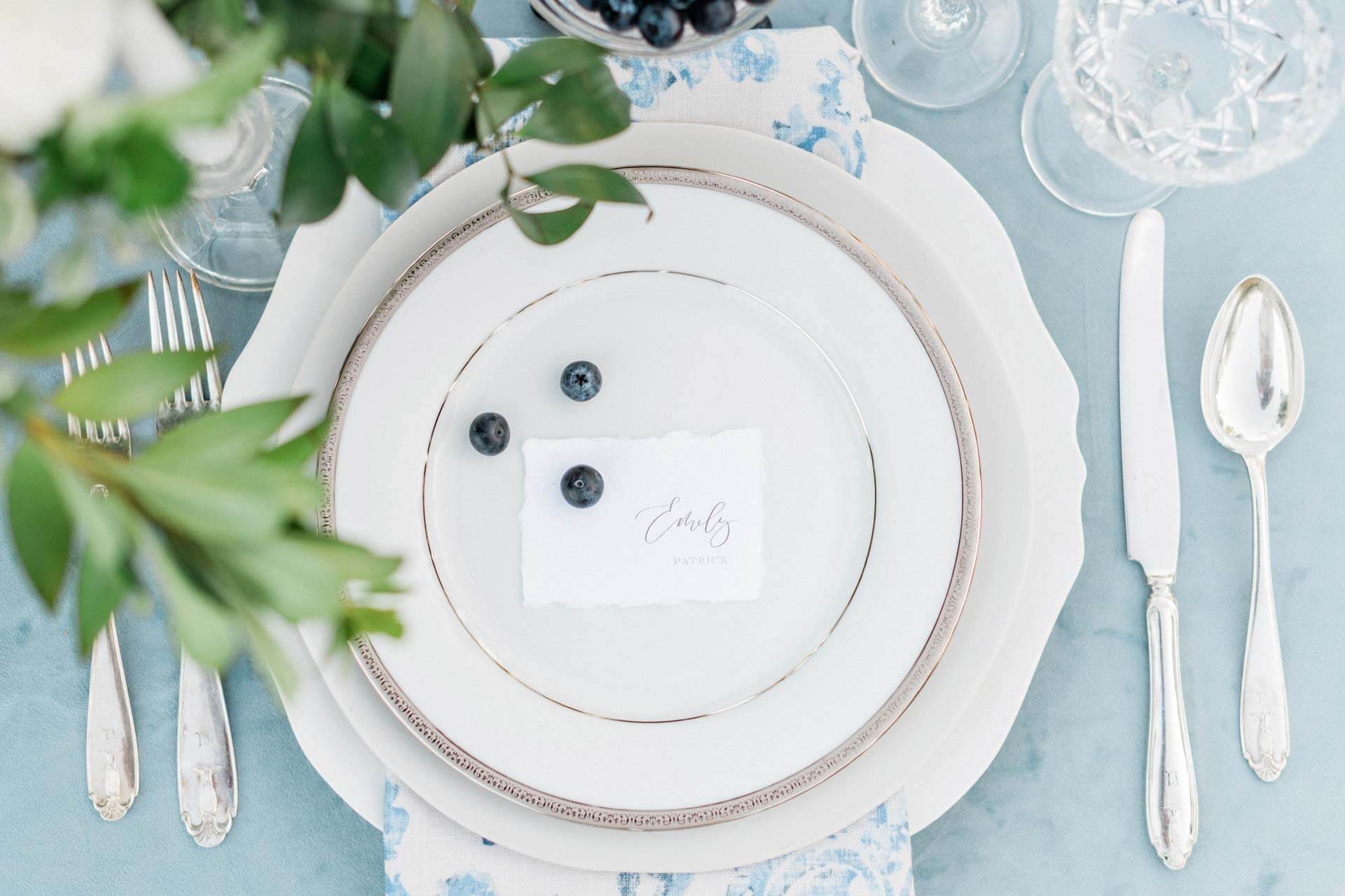 French Countryside Wedding Inspiration dishes