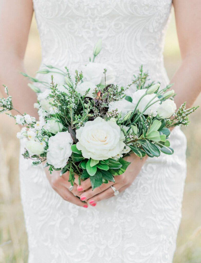 Romantic blush wedding bouquet