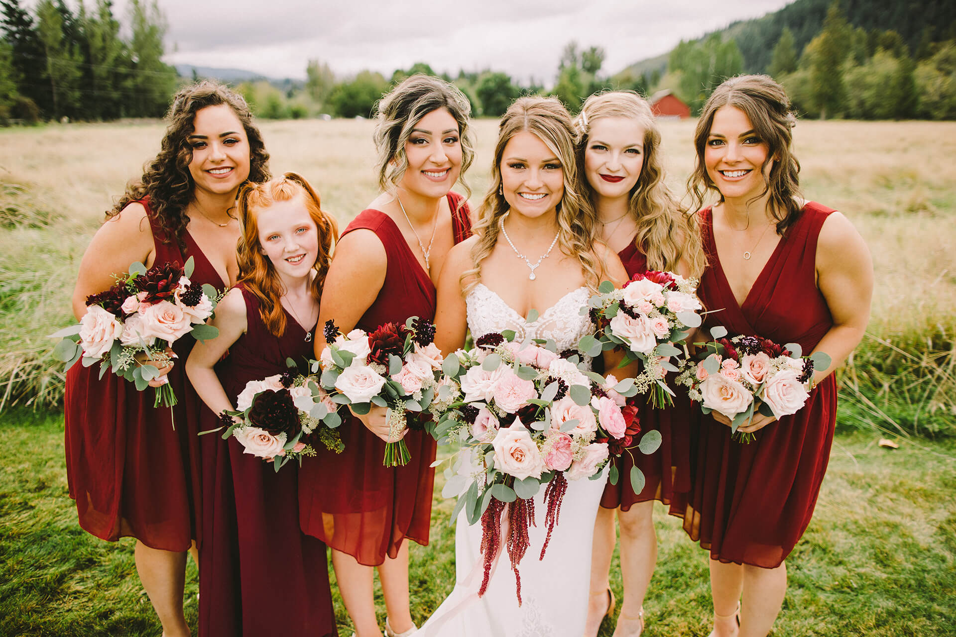 Rainbow Wedding Bridesmaids