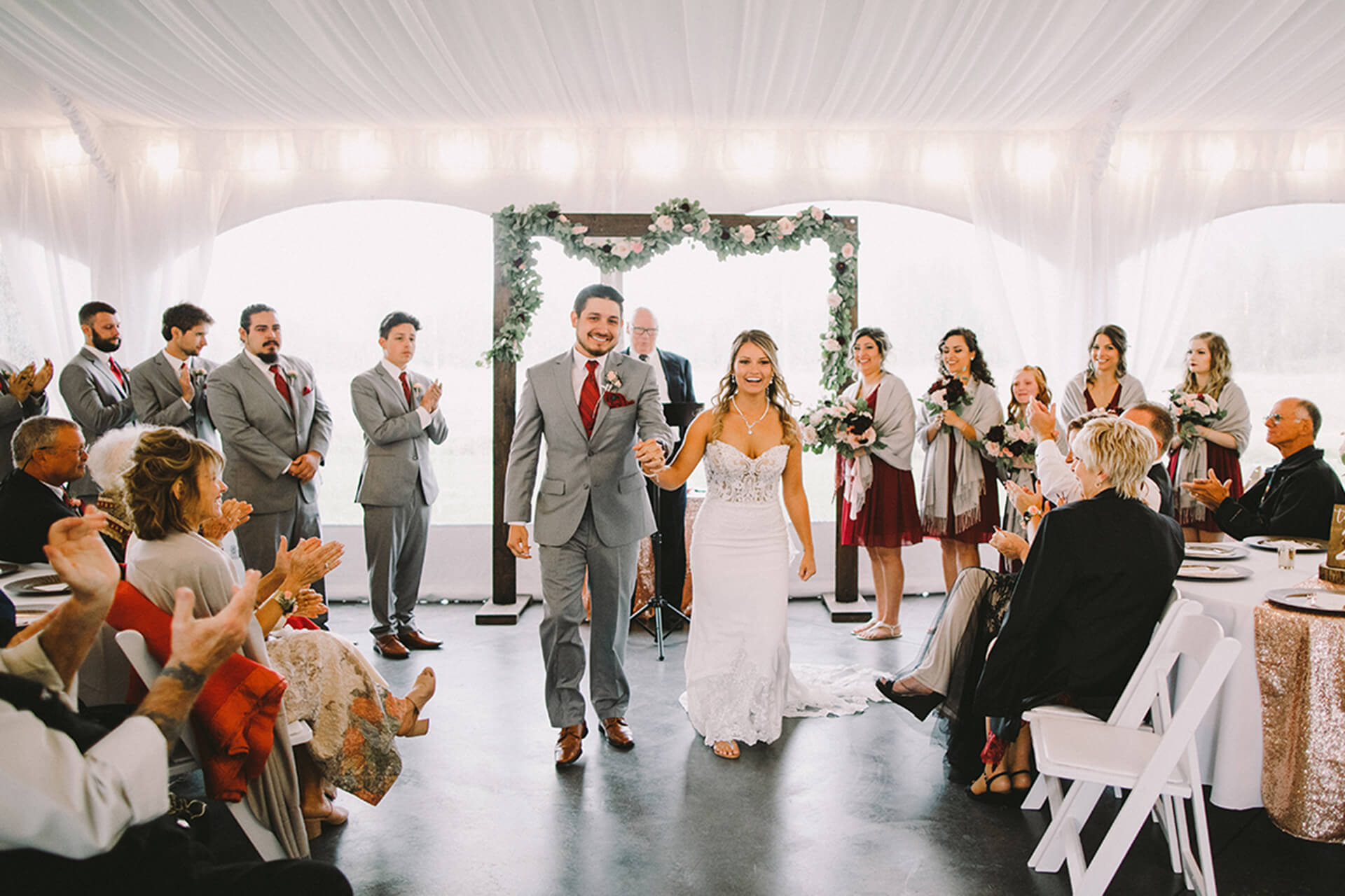 Javier and Roxanne after ceremony smiles