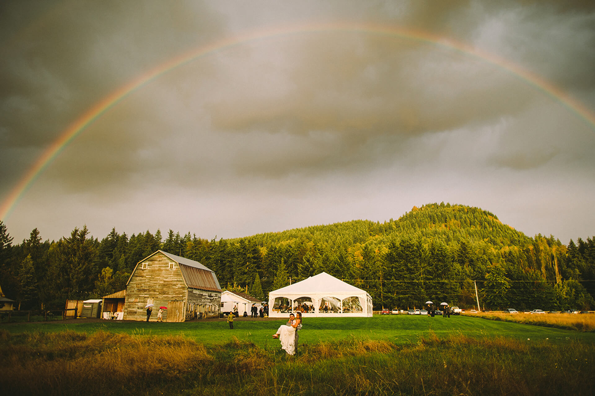 Rainbow over Mount Peak Farm