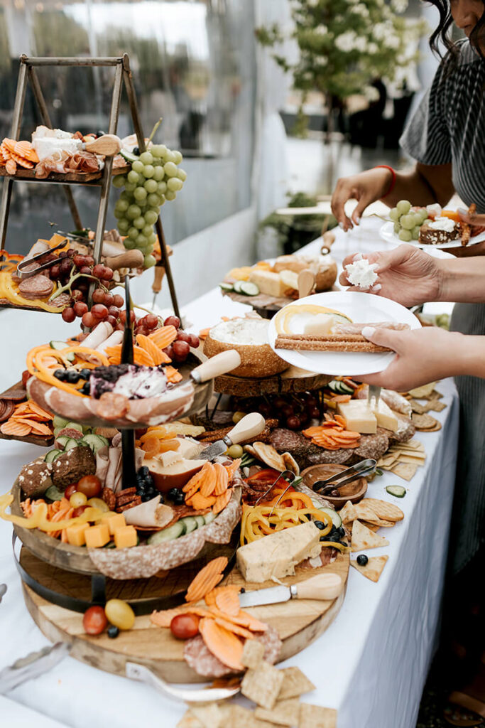 Buffet reception at Mount Peak Farm