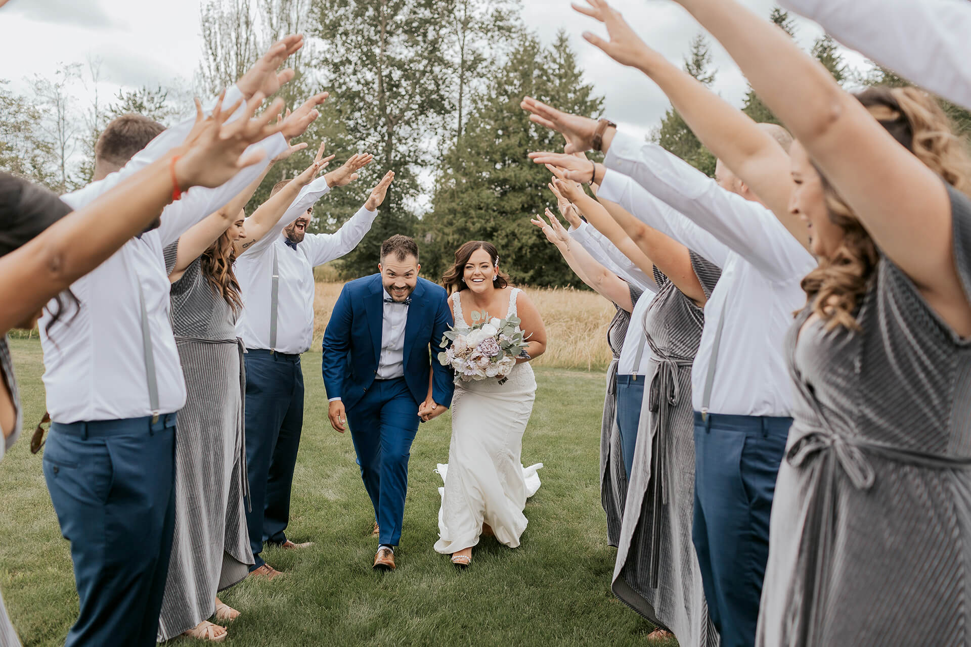 Wedding Party send off at Mount Peak Farm